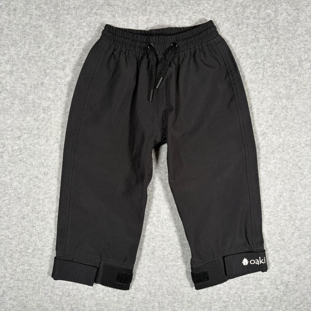Oaki Rain Pants 2T Black Outdoor Cuff Elastic Waist Waterproof Pull On Hiking